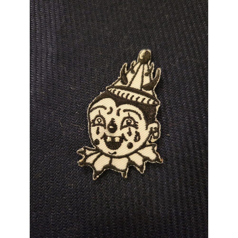 Patch clown boy black and white design. Iron on or sewn on